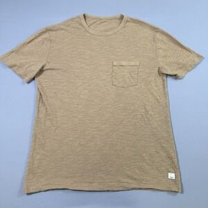 Vuori Shirt Mens Medium Gold Rise Short Sleeve Pima Cotton Pocket Tee Casual